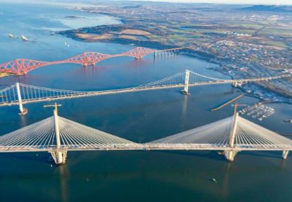 The Forth Bridges from above